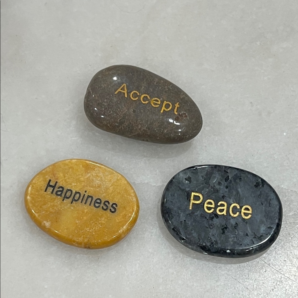 Inspirational Stone Set - Brown, Yellow, Gray